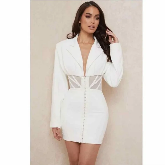 windsor white bodycon dress Janelle Sequin Mesh Bodycon Mini Dress main image 0